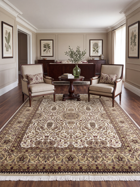 Ковер 2,74х3,67 Indien Keshan beige gold