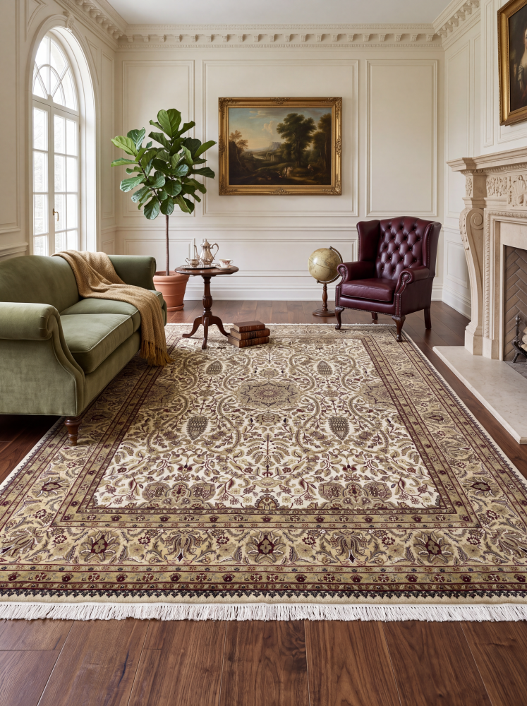 Ковер 2,74х3,67 Indien Keshan beige gold