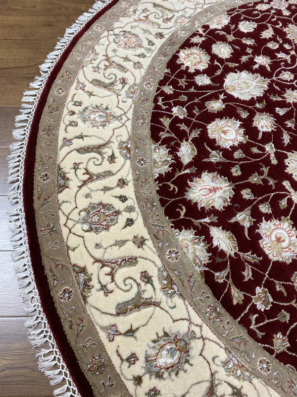 Ковер 2,01х2,01 Indien Orient floral beige red round