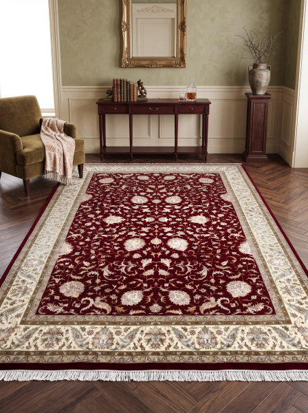 Ковер 1,95х2,96 Indien Orient floral beige red