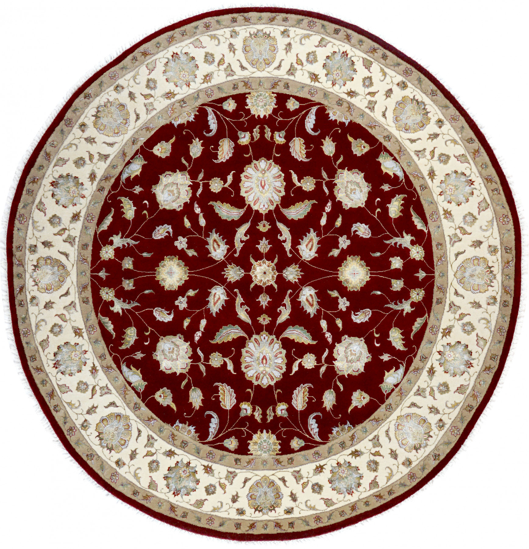 Ковер 2,00х2,00 Indien Orient floral beige red round