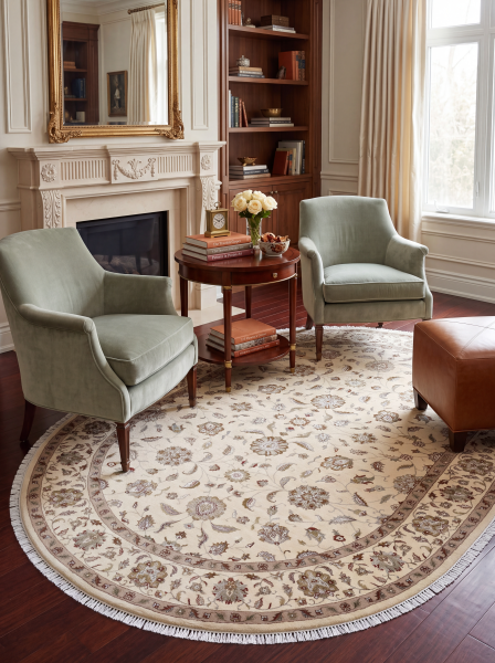 Ковер 2,02х3,03 Indien Orient floral beige oval