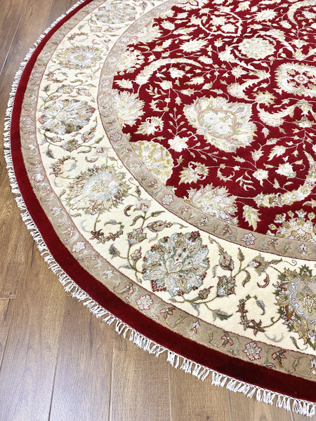 Ковер 2,47х2,47 Indien Orient floral beige red round