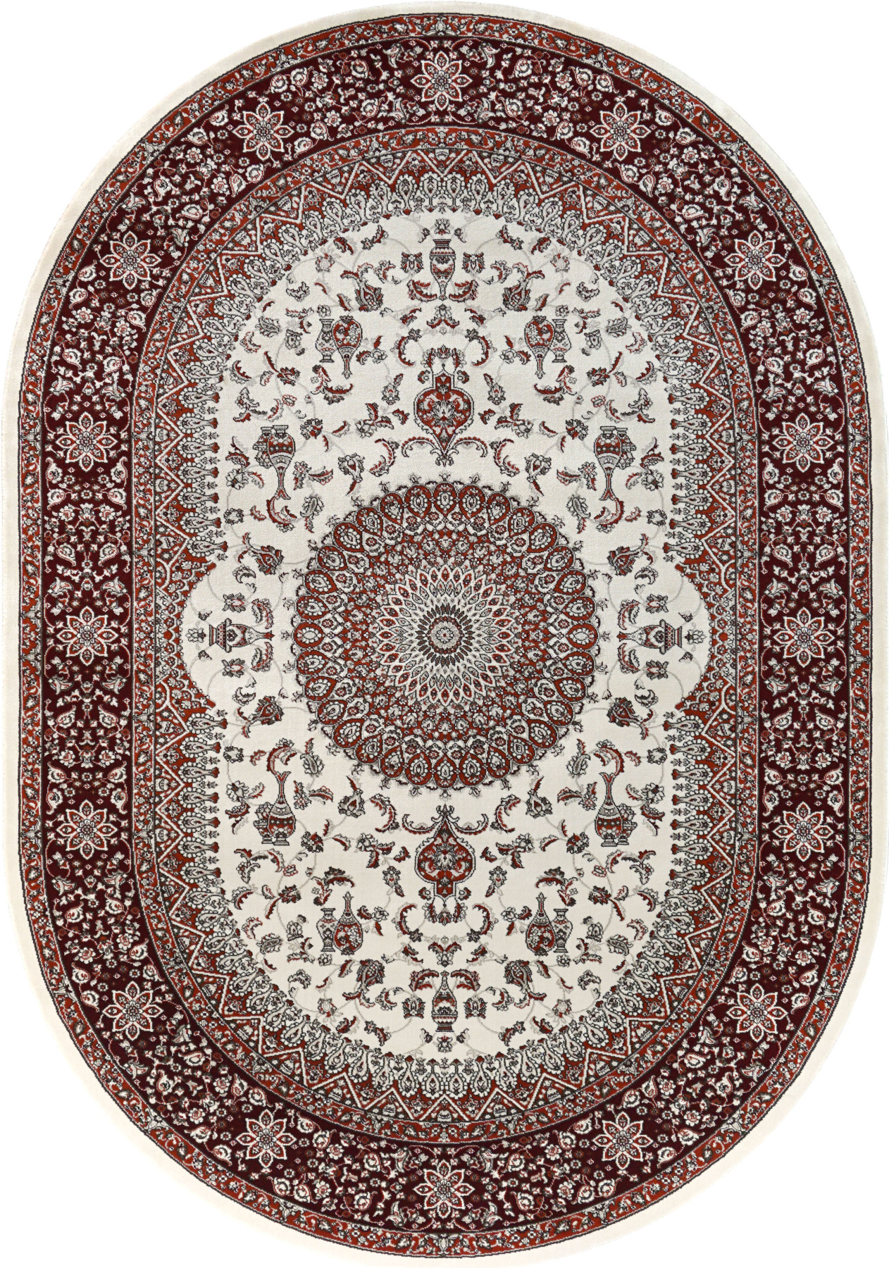 Ковер 2,40х3,40 Aqua 3637A cream tile oval