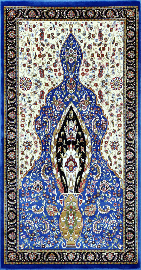 Ковер 0,67х1,10 Silk Touch 002 ocean blue navy namaz