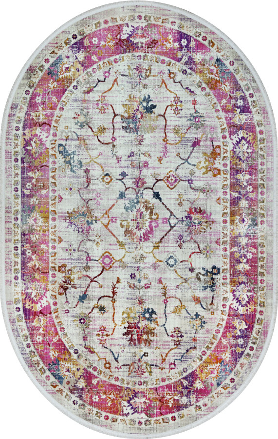 Ковер 2,40х3,40 Crystal 3791A cream violet oval