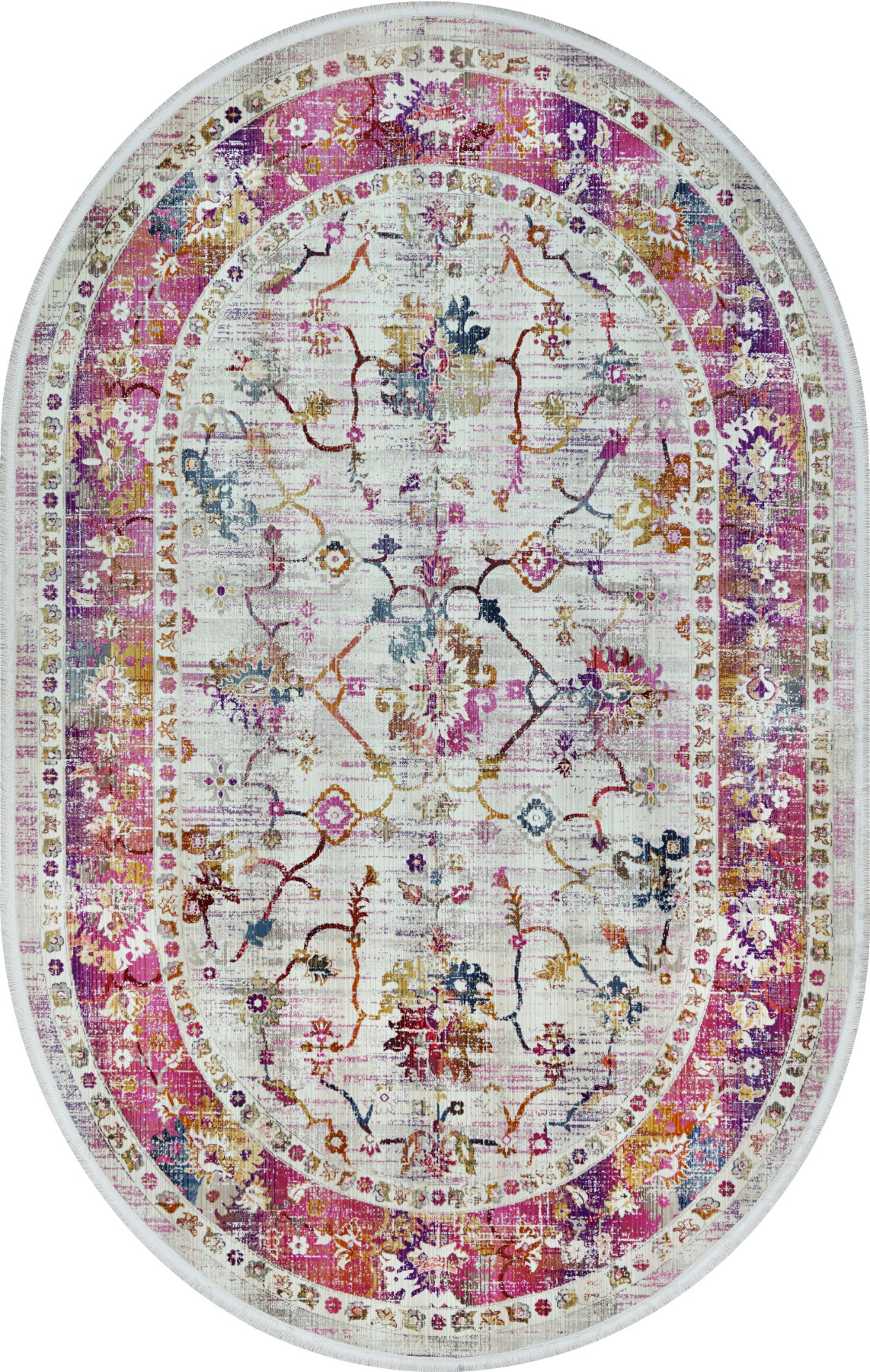 Ковер 2,40х3,40 Crystal 3791A cream violet oval