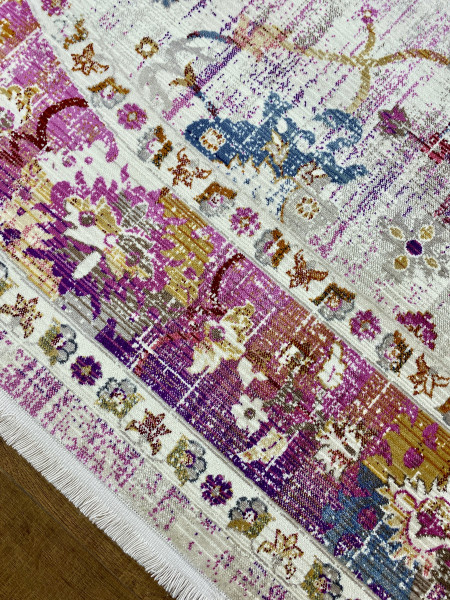 Ковер 2,40х3,40 Crystal 3791A cream violet oval