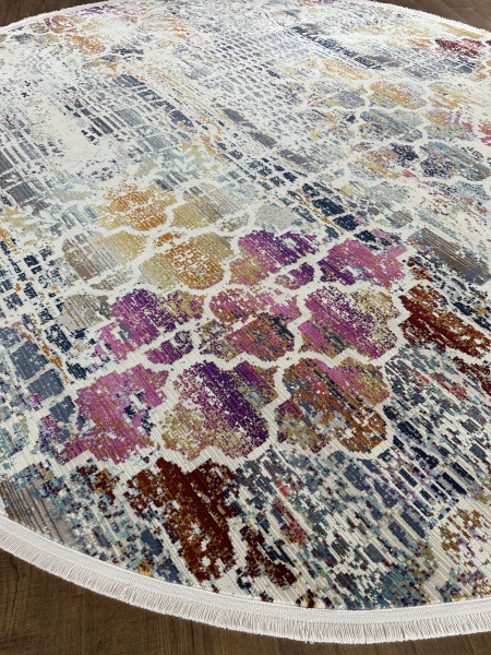 Ковер 2,80х2,80 Crystal 3861A cream blue round