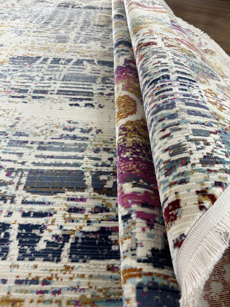 Ковер 2,80х2,80 Crystal 3861A cream blue round