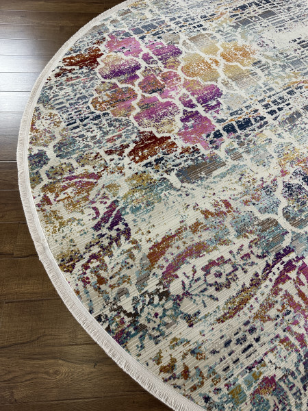 Ковер 2,80х2,80 Crystal 3861A cream blue round