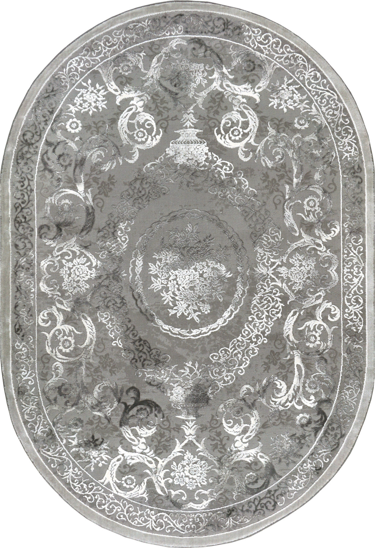 Ковер 1,60х2,30 Lumina 03760A grey oval