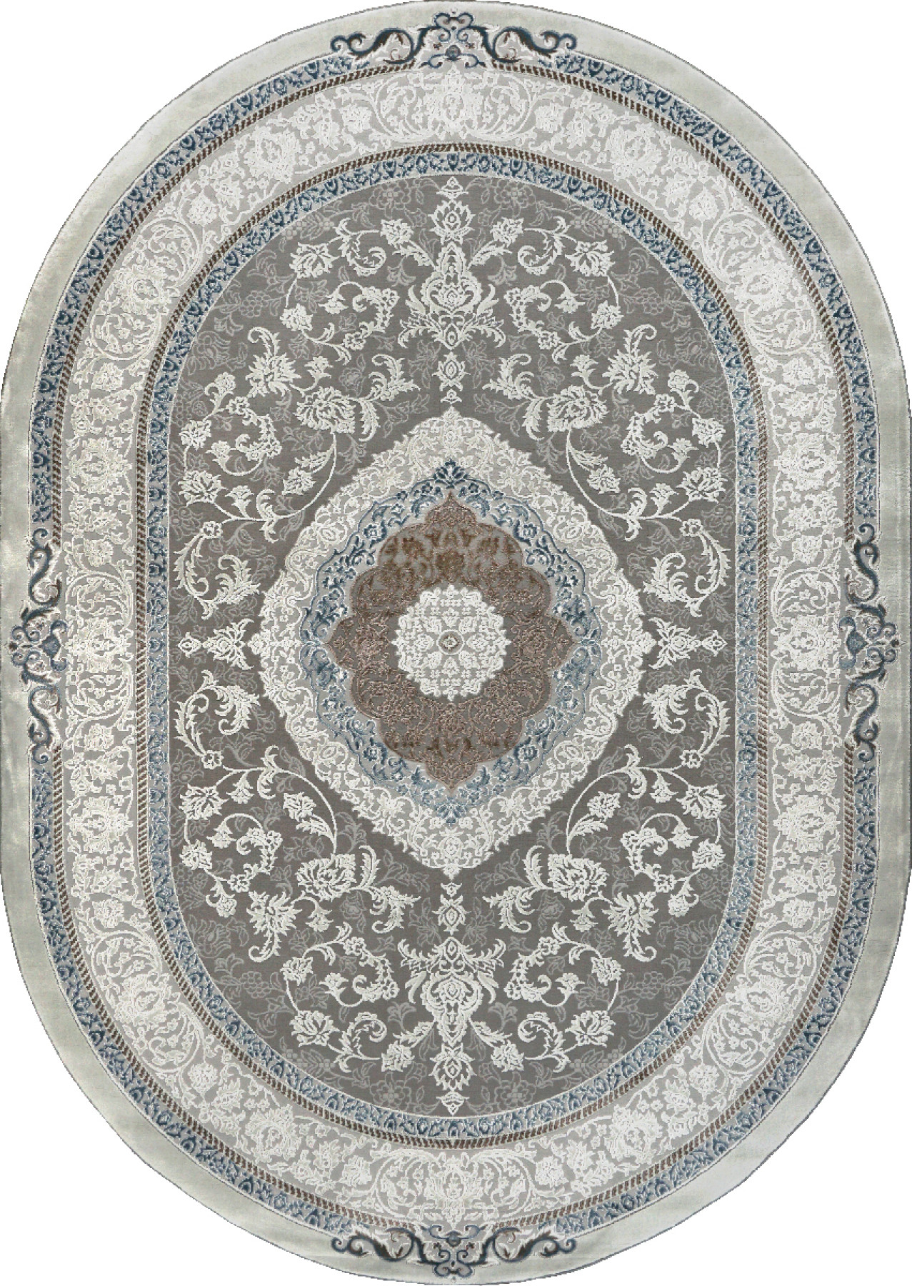Ковер 2,40х3,40 Lumina 03874A blue oval