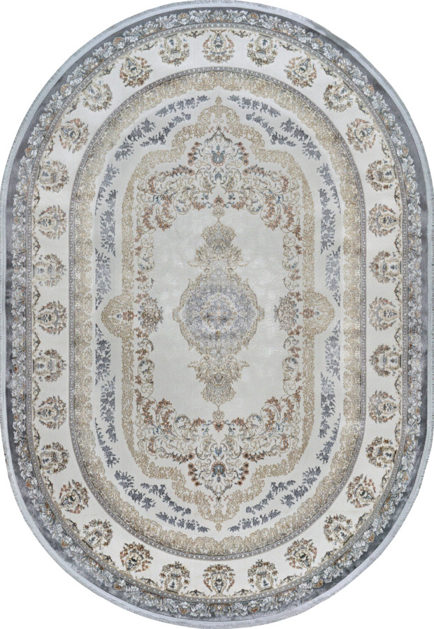 Ковер 1,60x2,30 Pearl Collection 7163A cream light gray oval