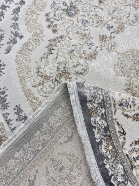 Ковер 1,60x2,30 Pearl Collection 7163A cream light gray oval