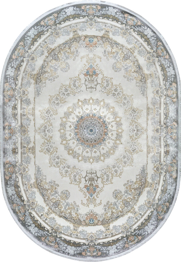 Ковер 1,60x2,30 Pearl Collection 7164A cream light gray oval