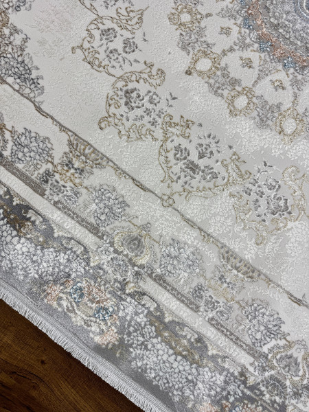 Ковер 1,60x2,30 Pearl Collection 7164A cream light gray oval