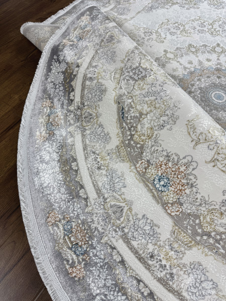 Ковер 1,60x2,30 Pearl Collection 7164A cream light gray oval