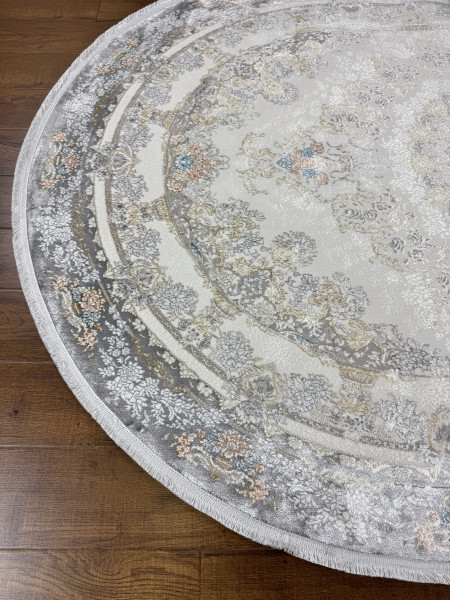 Ковер 1,60x2,30 Pearl Collection 7164A cream light gray oval